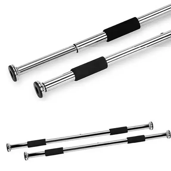 Турнік розсувний PowerPlay 4128 Pull Up Bar (60-90 см) Steel/Black (PP_4128) - фото 3