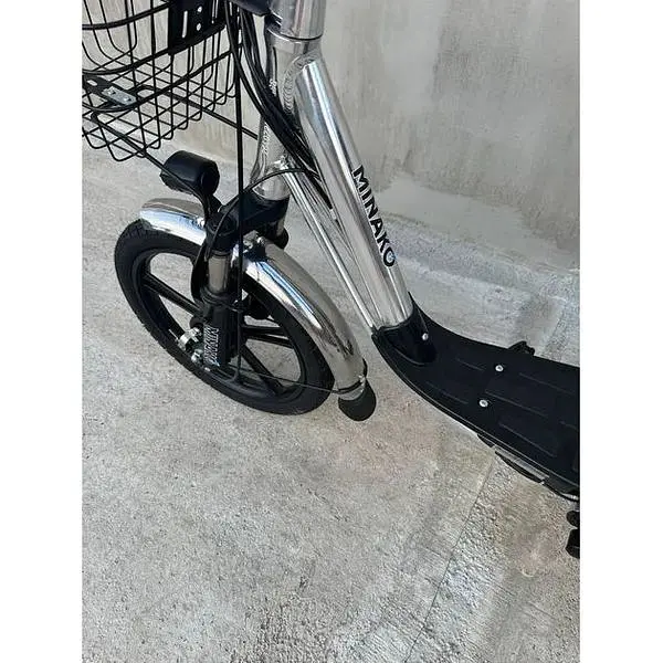 Электровелосипед Minako U18" 600W 48V 18Ah + грузовой усиленный багажник серый - фото 12
