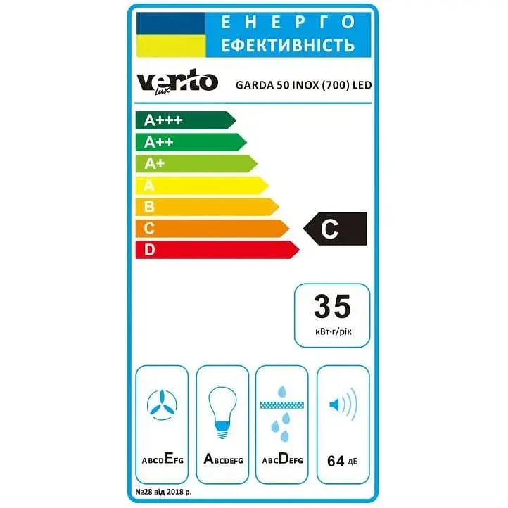 Витяжка Ventolux Garda 50 Inox (500) LED - фото 7