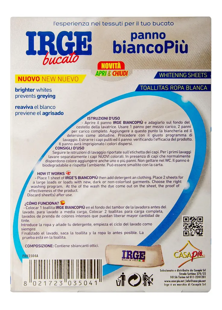 Уцінка. Серветка-пастка Irge для прання білих речей з відбілювачем 10 шт.   - фото 2