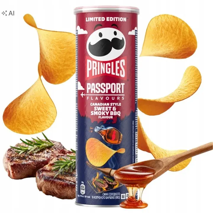 Чипсы Pringles Passport Canadian Style Sweet&Smoky BBQ Flavour 165 г
