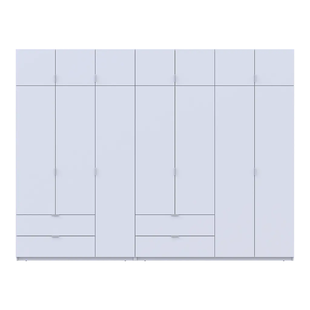 Розпашна Шафа для одягу Doros Лукас Білий 3+4 ДСП 315х50х240 (42005134) - фото 2