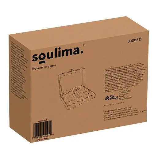 Органайзер для окулярів Soulima 8512, футляр на 8 відділень, коробка для зберігання окулярів із прозорою кришкою, чорний - фото 9