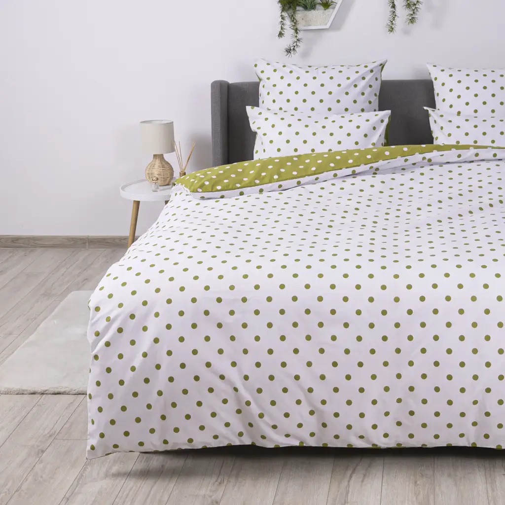 Комплект постільної білизни ТЕП Olive Dots 70x70 полуторний оливковий - фото 6