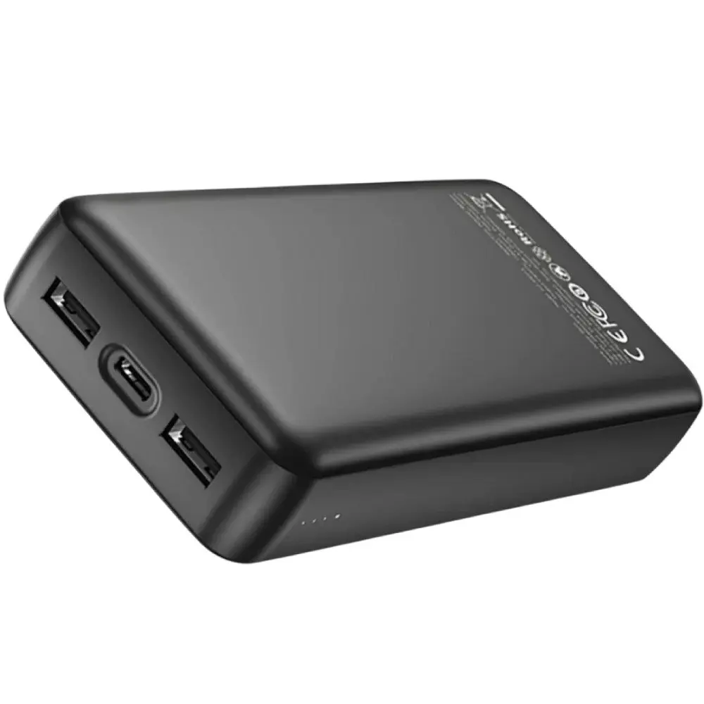Зовнішній аккумулятор XO PB313 Light display mobile power 20000 маг чорний - фото 2