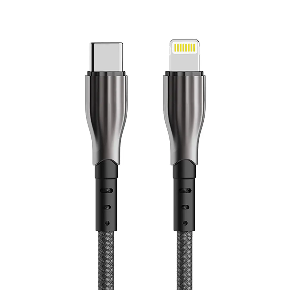 Кабель Aspor A110 Quick Charge Type-C – Lightning 3A/20W/1м- чорний - фото 2