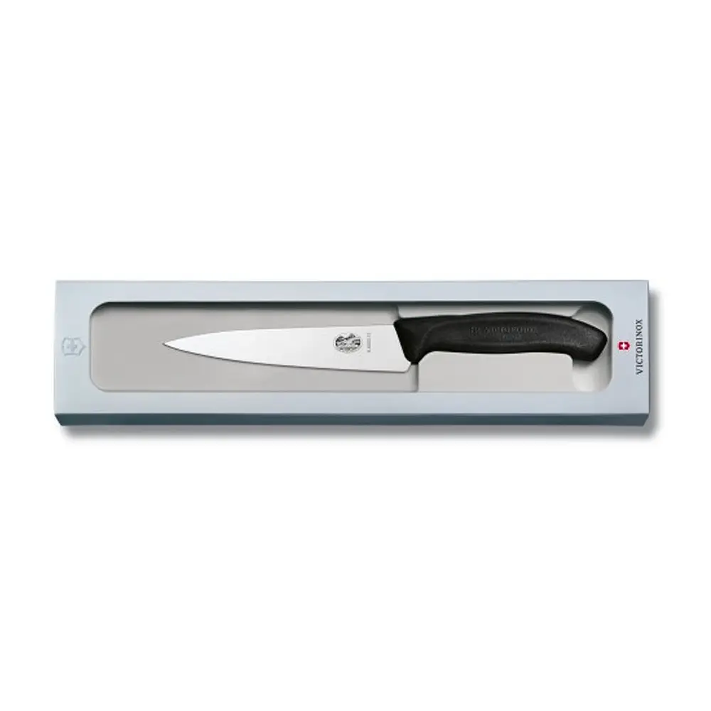 Кухонний ніж Victorinox SwissClassic Carving лезо 12см з чорн. ручкою у подар.упак. - фото 2