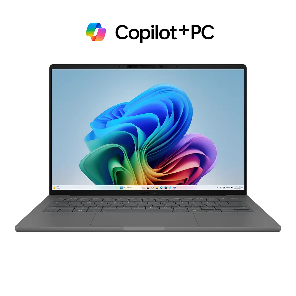 Ноутбук ASUS Zenbook A14 UX3407RA с процессором Snapdragon X Elite X1E 78100 pana la 3.4GHz, 14''. WUXGA, OLED, 32GB LPDDR5X RAM, 1TB SSD, Qualcomm® Adreno™ GPU, Windows 11 Pro, Iceland серый - фото 4