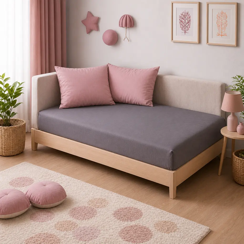 Дитяча постільна білизна MIRSON JUNIOR фланель Ash grey/Pink 200х220см (2200012803202) - фото 7