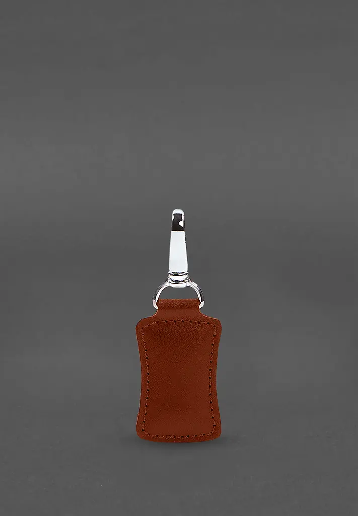 Шкіряний брелок Premium Світло-коричневий - фото 4