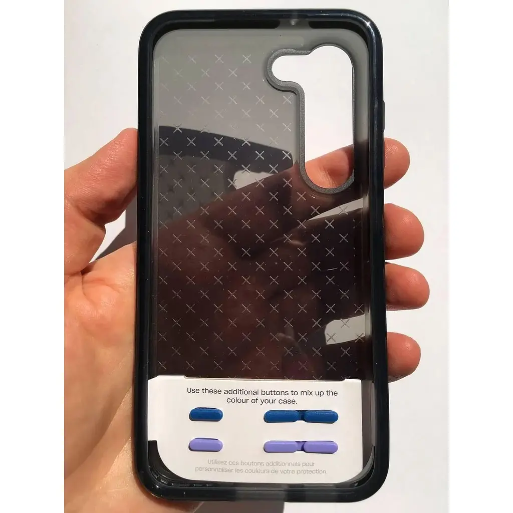 Оригінальний протиударний силіконовий чохол Tech21 Evo Check для Samsung Galaxy S23 (6.1") Black (T21-10069) - фото 2
