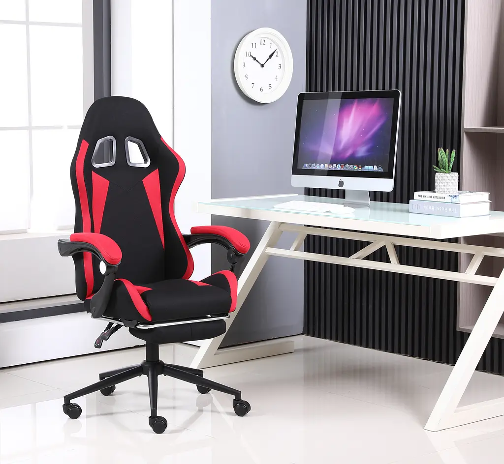 Геймерське крісло GT Racer чорне з червоним (X-2324 Fabric Black/Red) - фото 5
