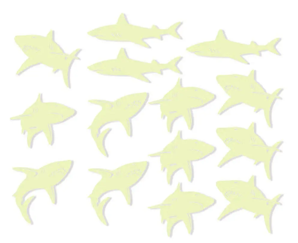 Набір сяючих в темряві наклейок 4M Sharks Акули 00-05940 Набір люмінесцентних наклейок - фото 4