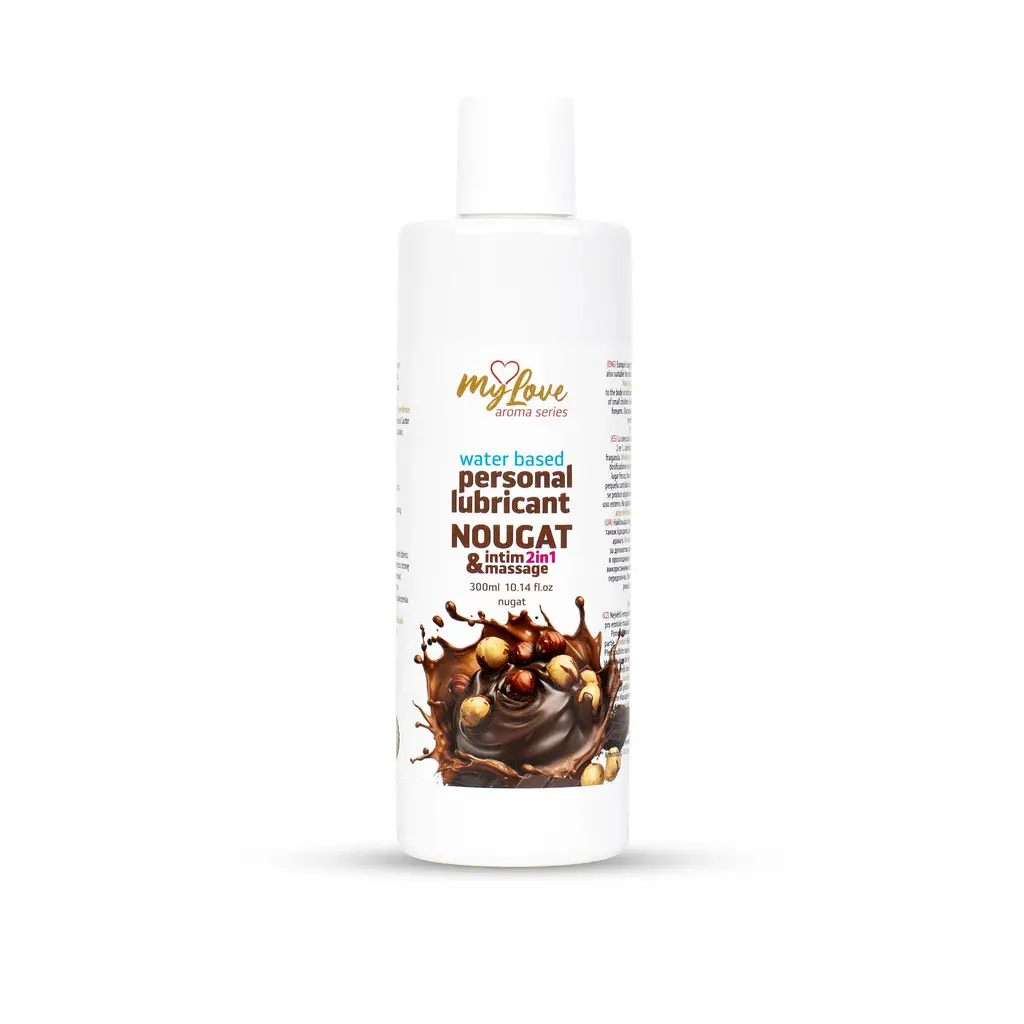 Универсальный лубрикант и массажный гель MyLove Aroma Series Intim&Massage Nougat 300 мл