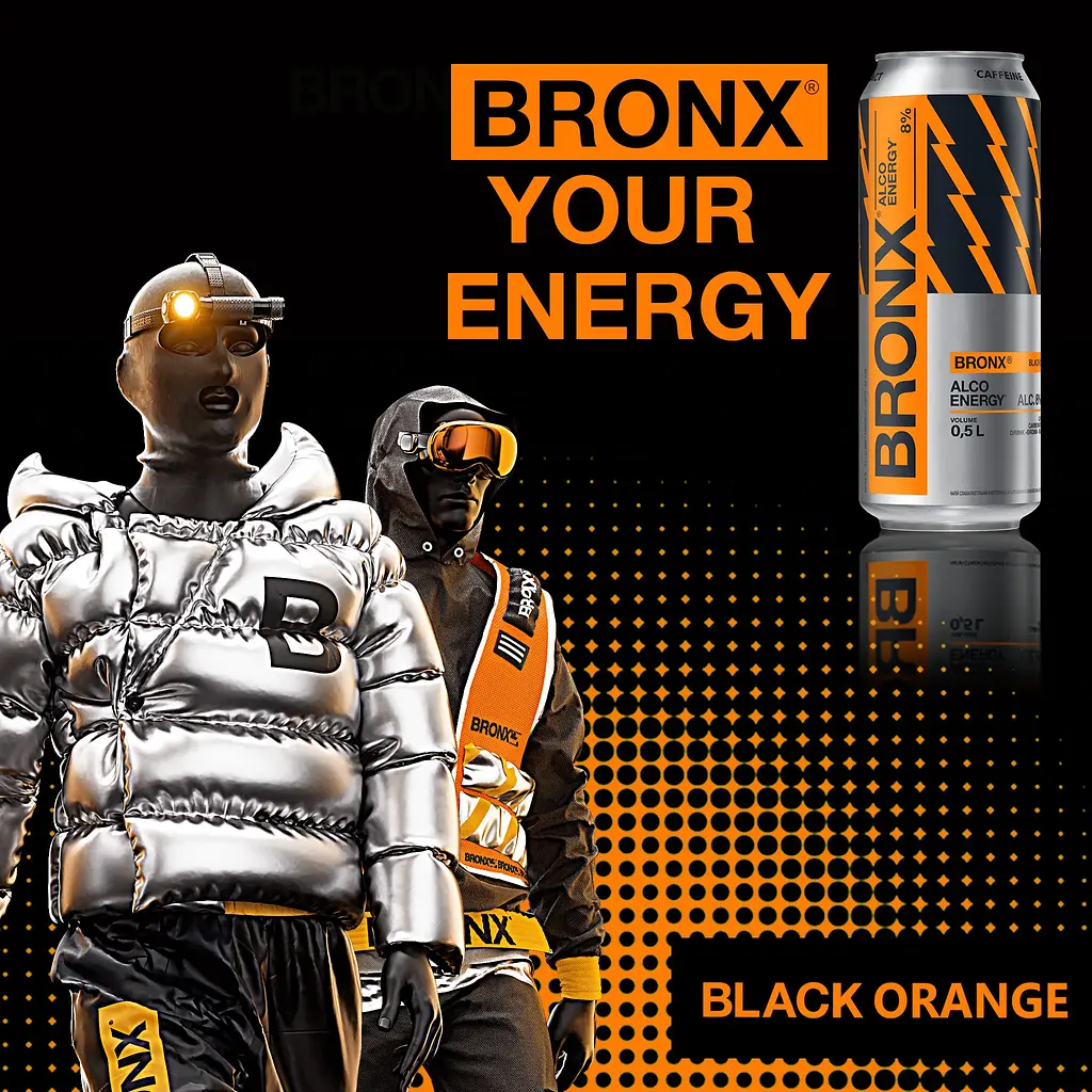 Напиток слабоалкогольный энергетический Bronx Black Orange 8% 0.5 л ж/б - фото 4