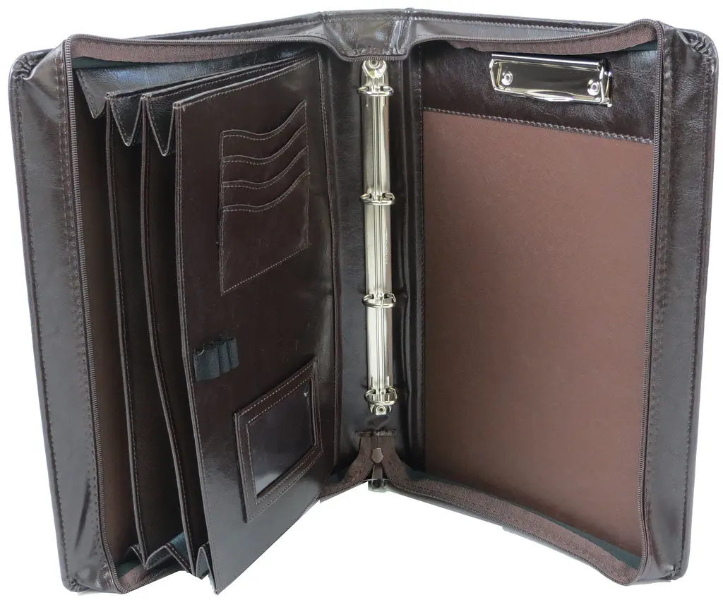 Папка-портфель JPB AK-07N екошкіра A4 37,5х26,5х5,5 см Коричневий - фото 3