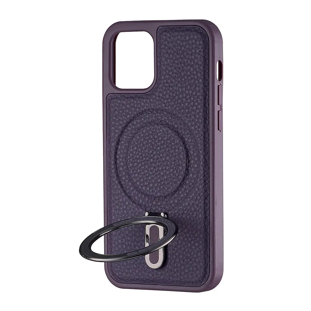 Чохол Jinduka Leather Ringo iPhone 12 Purple - фото 4