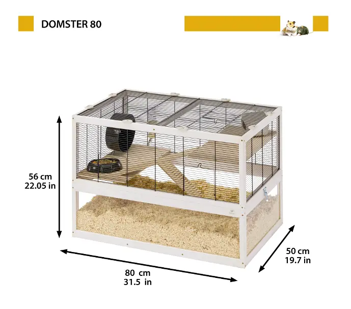 Клітка для гризунів Ferplast Domster 80 дерев'яна з аксесуарами 80x50x56 см 57027017 - фото 2