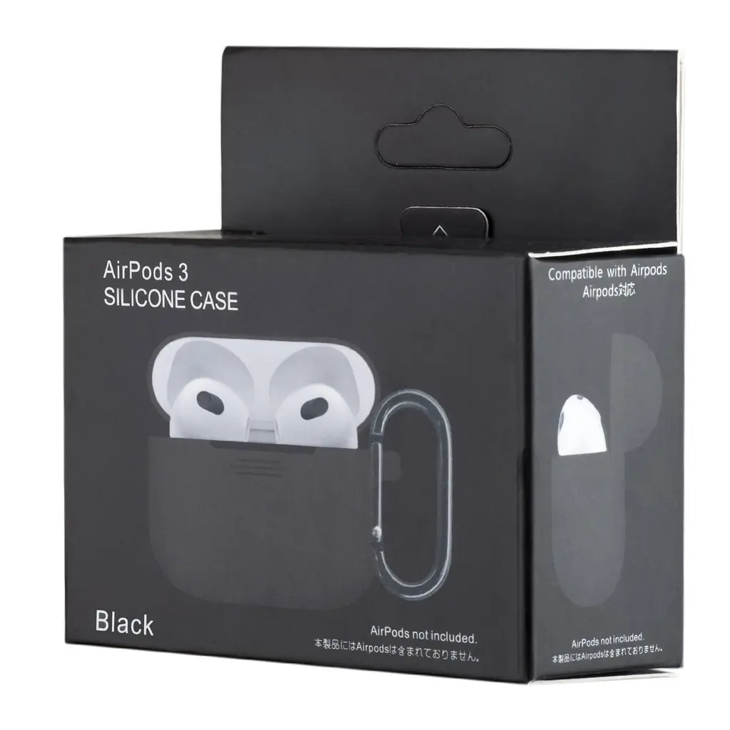 Чохол Silicone Case 1,2mm for AirPods 3 чорний - фото 2