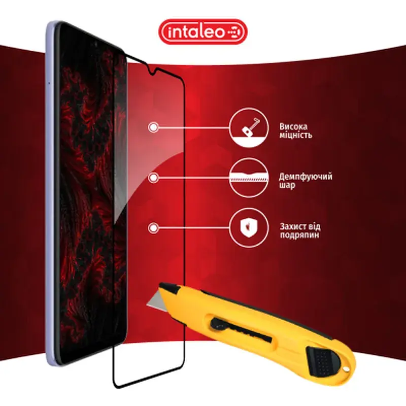 Скло захисне Intaleo Full Glue Xiaomi Redmi 12C (1283126573774) - фото 5