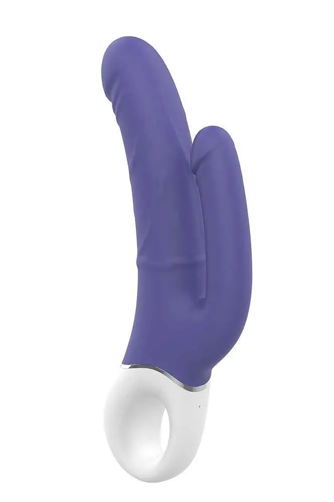 Вибратор Dreamtoys Vibes Of Love Double Pleasure 23.5 см синий - фото 4