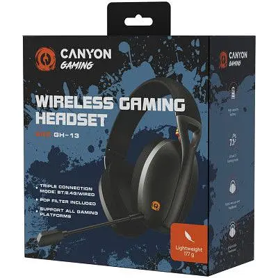 Наушники Canyon GH-13 Ego Wireless Gaming 7.1 Black (CND-SGHS13B) - фото 3