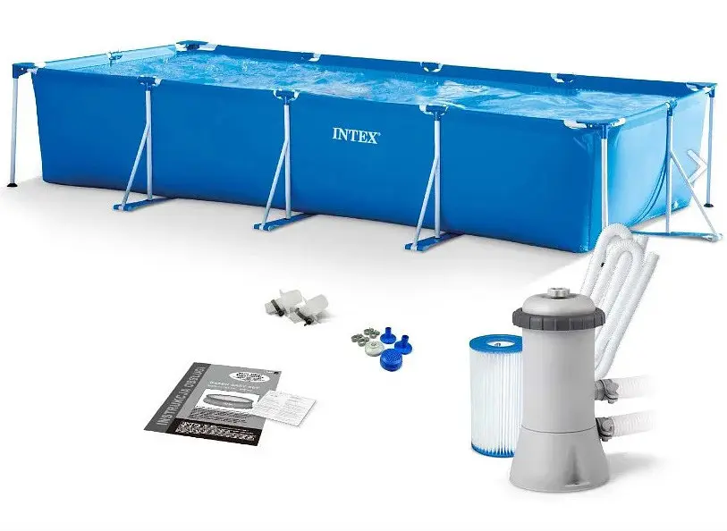 Басейн прямокутний каркасний з фільтрувальним насосом Intex 450 x 220 x 84 см - фото 4