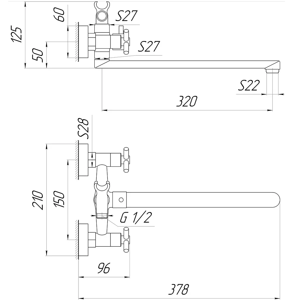 Смеситель для ванны Globus Lux DUKAT SD4-208 - фото 4