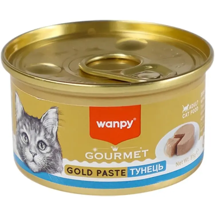 Вологий корм для котів Wanpy Gourmet Gold Paste Tuna паштет із тунцем 85 г