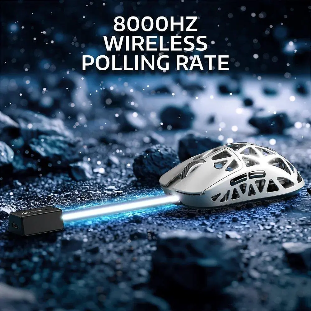 Миша Attack Shark R2 Magnesium Alloy 8K (AS-6972792471549-W) White (G-000004005) - фото 7