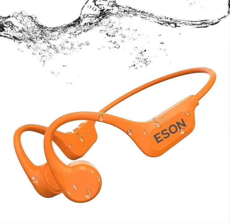 Кісткові навушники для плавання ESON X63 з 32 ГБ пам'яті, MP3 плеєром, Bluetooth 5.3 Помаранчевий