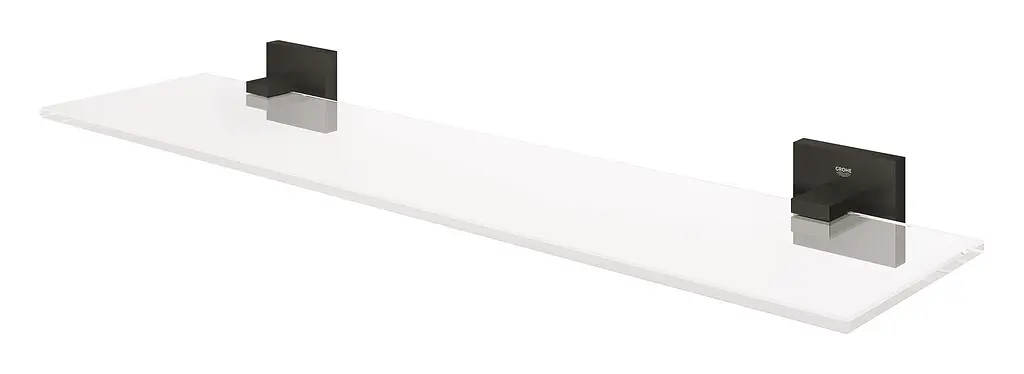 Полиця скляна Grohe QuickFix Start Cube 530 мм 411092430, Чорний матовий - фото 3