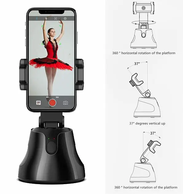 Смарт тримач смартфона Apai SMART 360 ° з датчиком відстеження руху розумний штатив для блогерів - фото 2