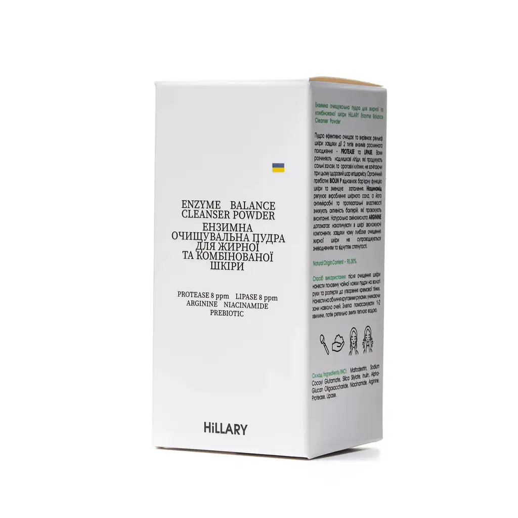 Энзимная очищающая пудра для жирной и комбинированной кожи Enzyme Balance Cleanser Powder Hillary 40 г - фото 4