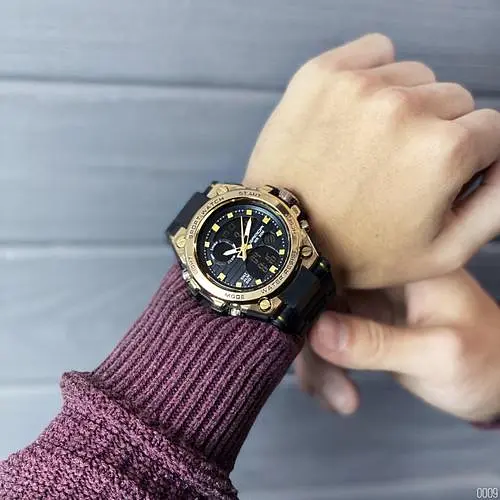 Наручний годинник чоловічий 739 Black-Gold Sanda acs0030961 - фото 6