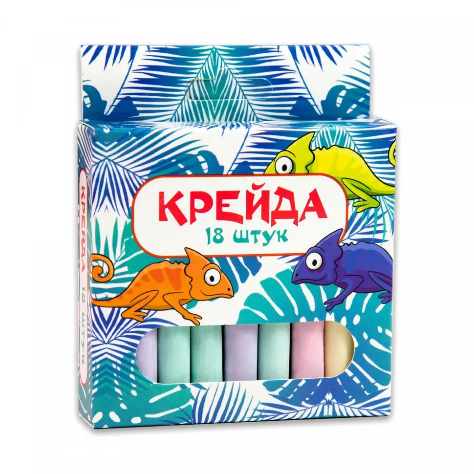 Крейда "Маленький круглий" 50107 18 штук різнокольорова