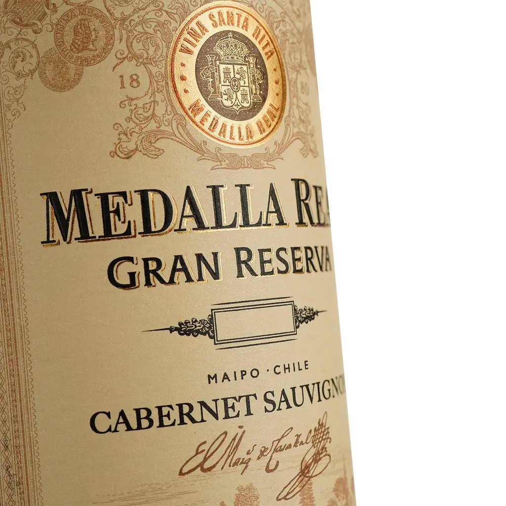 Вино Medalla Real Gran Reserva Cabernet Sauvignon Maipo Valley D.O., красное, сухое, 14%, 0,75 л - фото 3