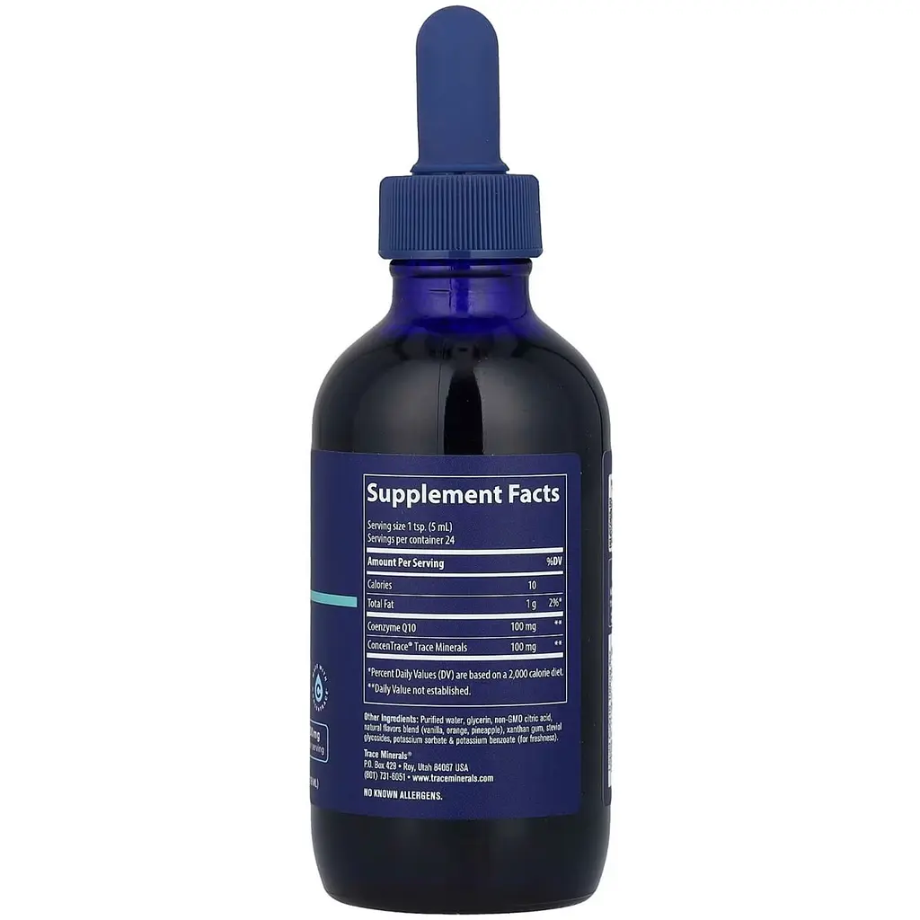 Коензим Q10 Trace Minerals Liquid CoQ10 зі смаком мандарина 100 мг 118 мл - фото 2