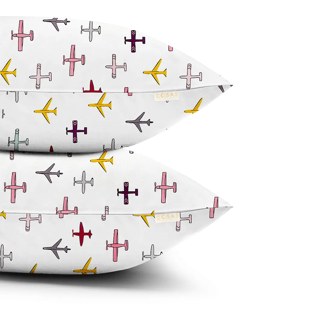 Набір наволочок Cosas Airplane 40х60 см білий (SetPillow_AirplaneColor_40x60) - фото 2