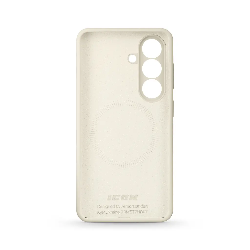 Силиконовый чехол с MagSafe для Samsung Galaxy S26 5G, ICON2 MagCase, бежевый, противоударный, панель с мягкой подкладкой, защита всего корпуса, поддержка беспроводной зарядки, совместим с защитными стеклами и пленками, ArmorStandart (ARM88792) - фото 2