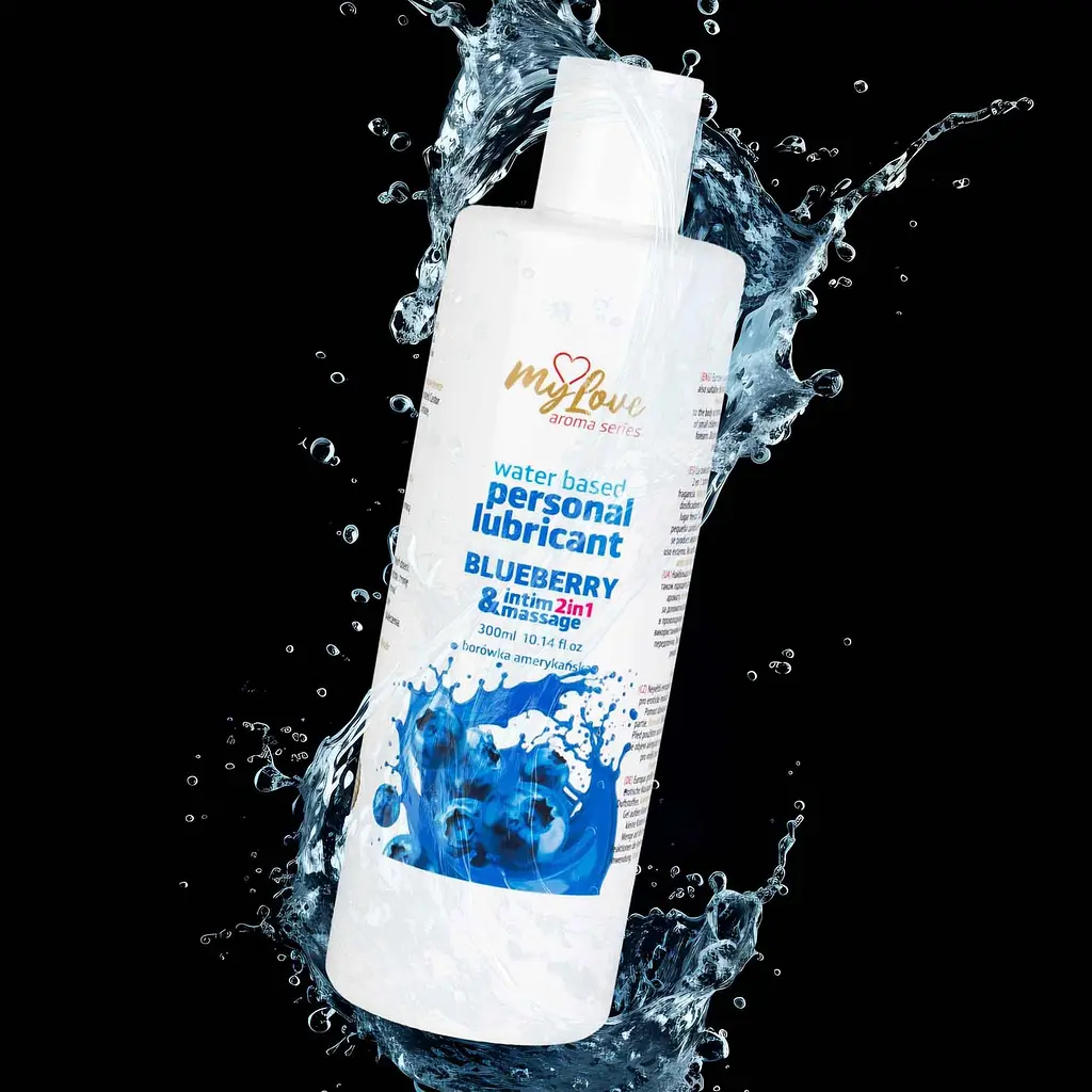 Лубрикант MyLove Aroma Series IntimMassage 2in1 Blueberry, 300 мл - фото 3