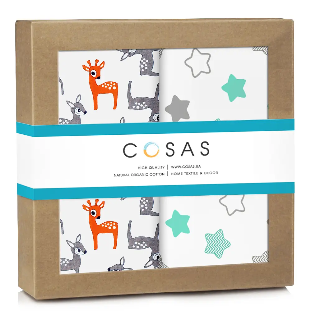 Багаторазові пелюшки дитячі DEERS CS1 2шт COSAS (4822052128060)