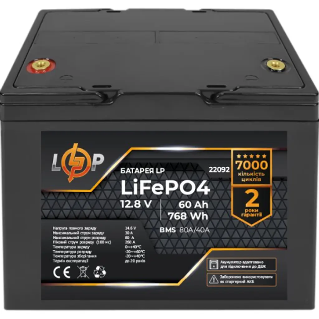 Источник бесперебойного питания [ИБП] LogicPower B430 + LiFePO4 батарея 12.8V-60Ah BMS 80A/40A LCD [24828] [110208] - фото 6