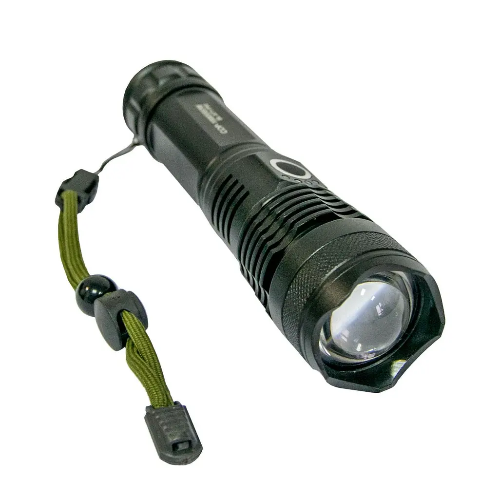 Ліхтарик X-Balog BL-X71 P50 ручний акумуляторний, чорний, світлодіодний, USB-зарядка, Zoom-фокус, 5 режимів - фото 2