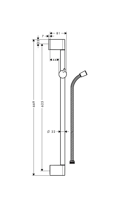 Душевая штанга Hansgrohe Unica Crometta 27615000 Хром - фото 2