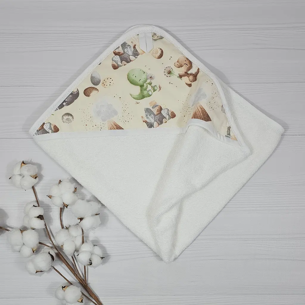 Дитячий рушничок-куточок 80х80 a.l.babybox Малюк Діно