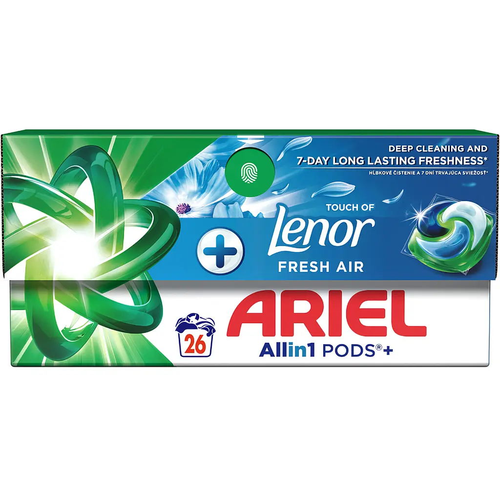 Уцінка. Капсули для прання Ariel Все-в-1 Дотик свіжого повітря Lenor 26 шт. 
