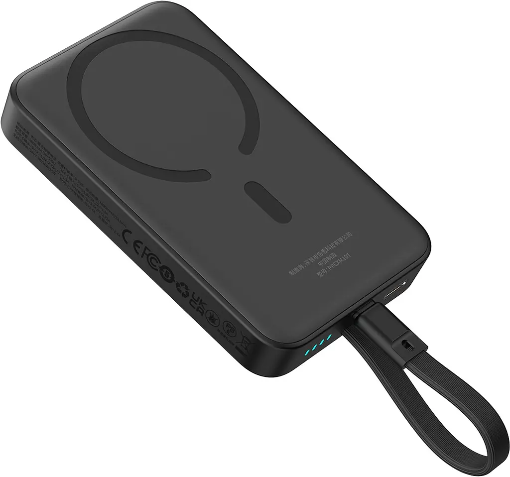 Портативний акумулятор Baseus Magnetic Mini Type-C Edition 30W 10000mAh black (P1002210B113-00) - фото 3