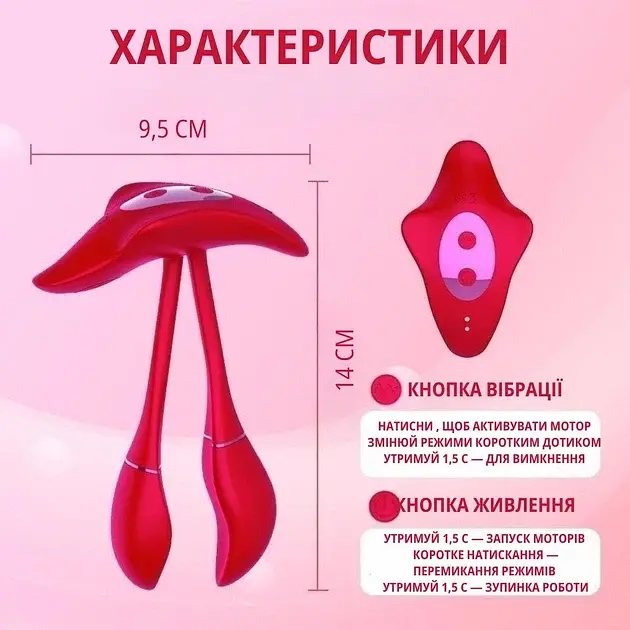 Вібратор-метелик I’MCUM TripleTease з 3 моторами та додатком для смартфону (IM-KCD211) - фото 2