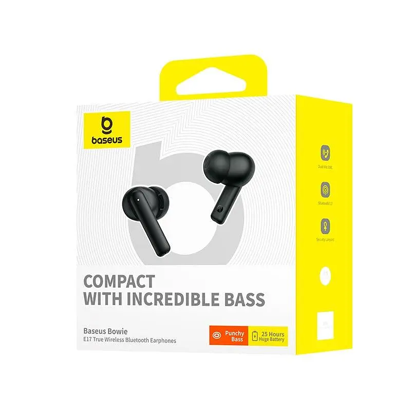 Навушники бездротові Baseus Bowie E17 True Wireless Bluetooth Earphones чорні (A00072200113-Z1) - фото 7